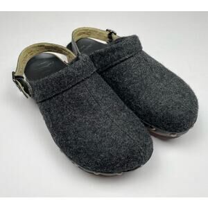 Kalso Earth Shoe Shanti Clog in Black Wool Women's Size 7